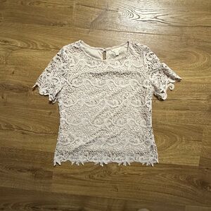 Adiva Lace Blouse Cream Small NWOT